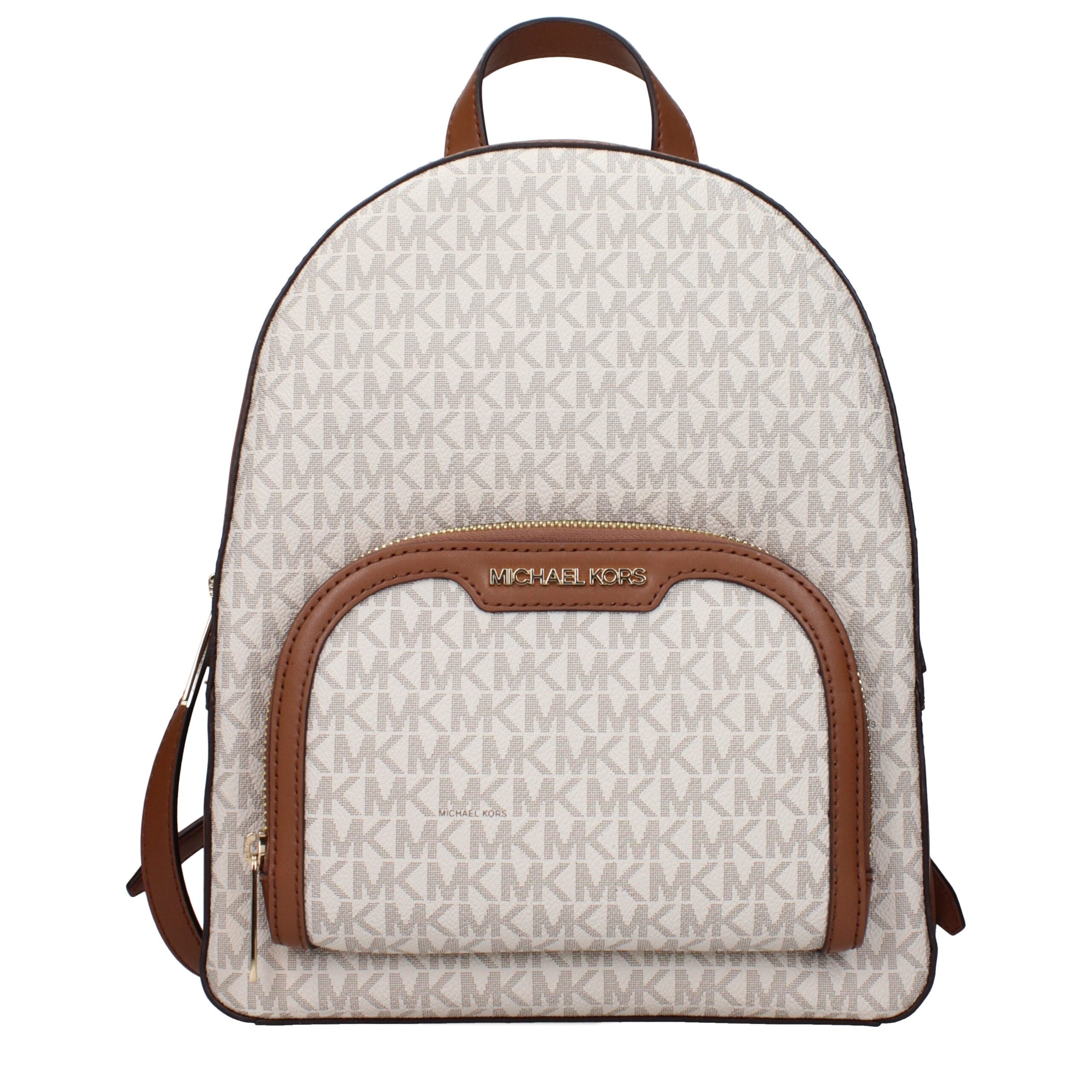 Beige Fabric Backpack