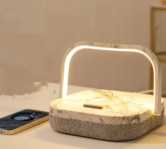 3-in-1 LED Lamp with Wireless Charger & Bluetooth Speaker