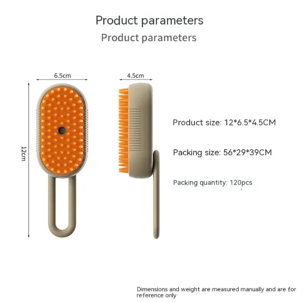 3-in-1 Electric Steam Pet Brush