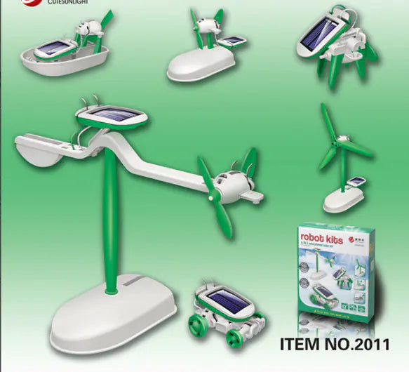 DIY 3-in-1 Solar-Powered Robot Dinosaur Toy