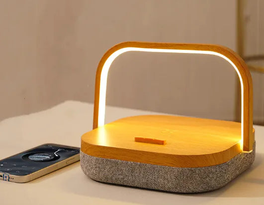 3-in-1 LED Lamp with Wireless Charger & Bluetooth Speaker
