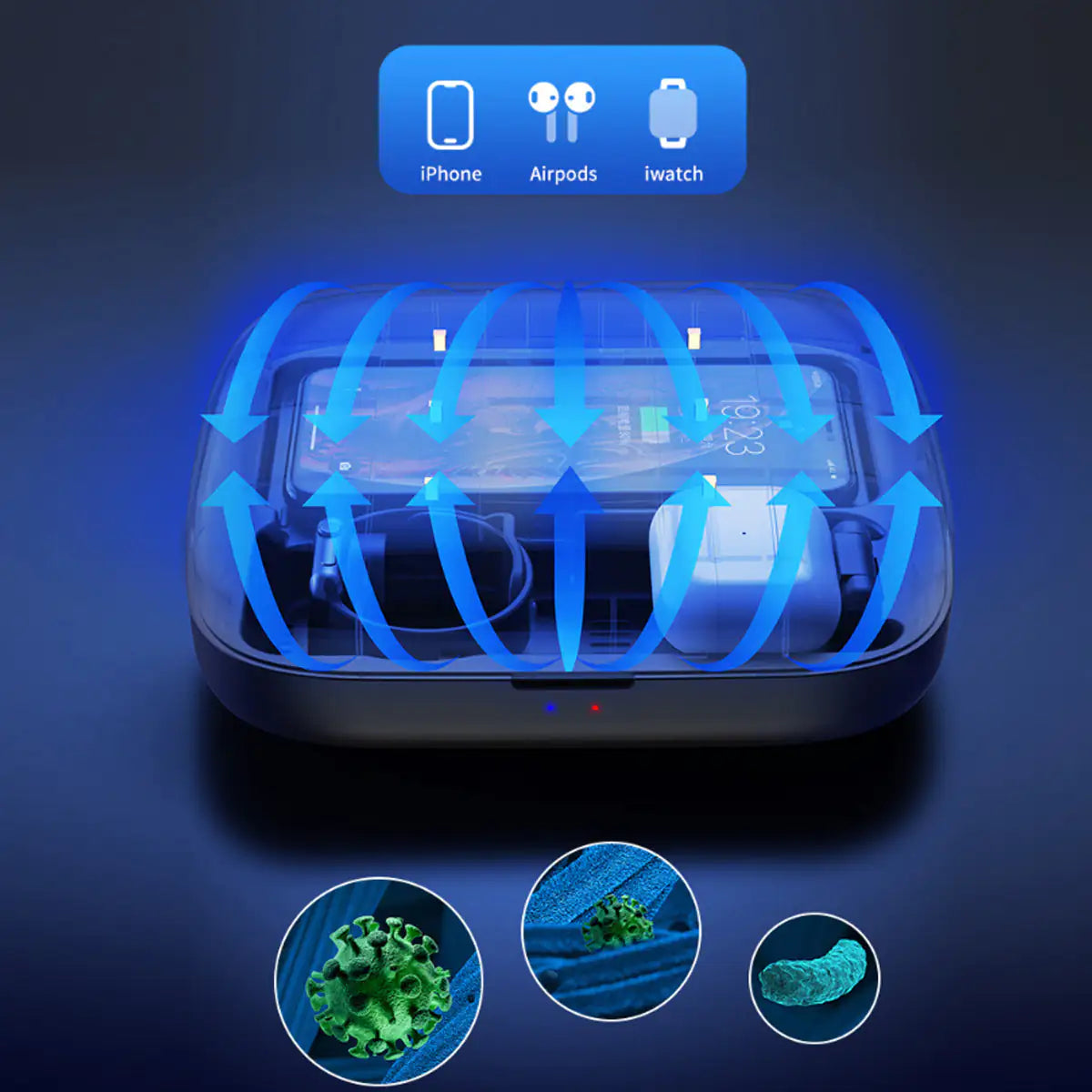 MaxClean UV Box With 3 in 1 Charger