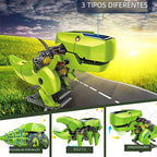 DIY 3-in-1 Solar-Powered Robot Dinosaur Toy