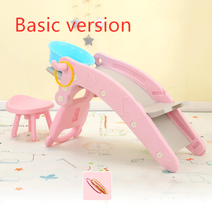 3-in-1 Rocking Horse Slide with Music for Kids
