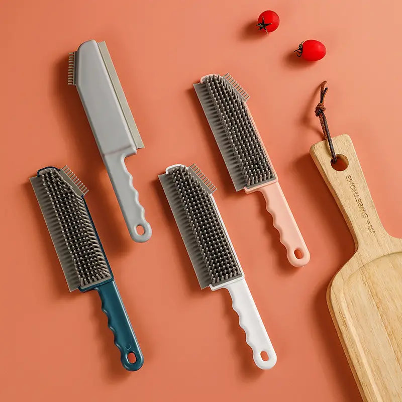 3-in-1 Silicone Kitchen Cleaning Brush and Scraper