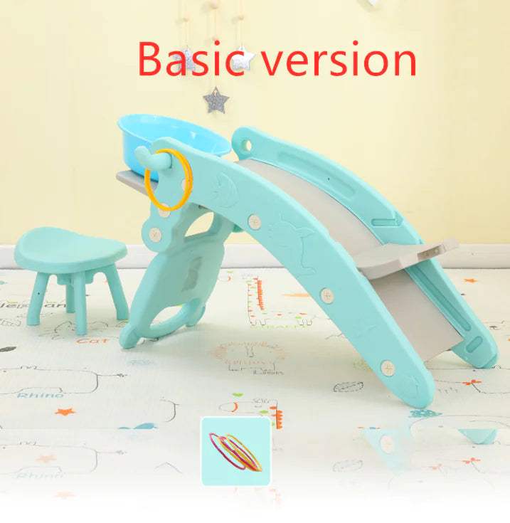 3-in-1 Rocking Horse Slide with Music for Kids