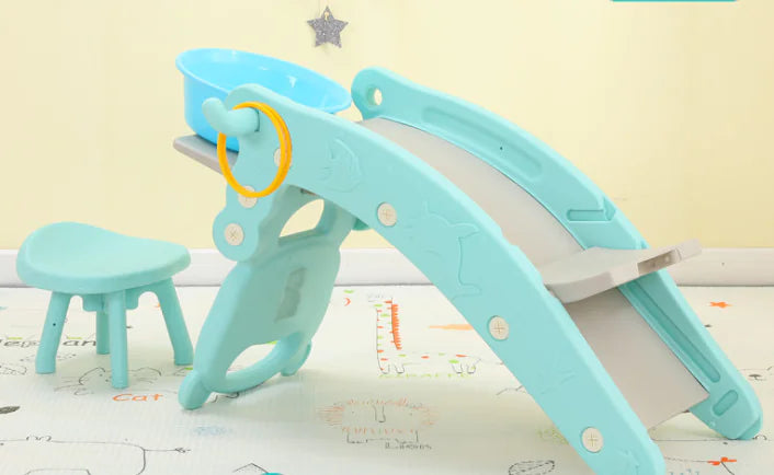 3-in-1 Rocking Horse Slide with Music for Kids