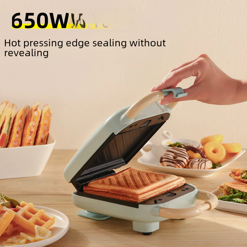 3-in-1 Breakfast Maker - Multifunctional Sandwich & Waffle Machine