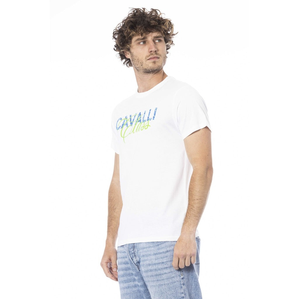 Cavalli Class - Men’s Short Sleeve Round Neck Cotton T-Shirt