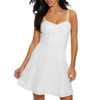 Guess - Sleeveless Wide-Neck Cotton Dress – Solid Color