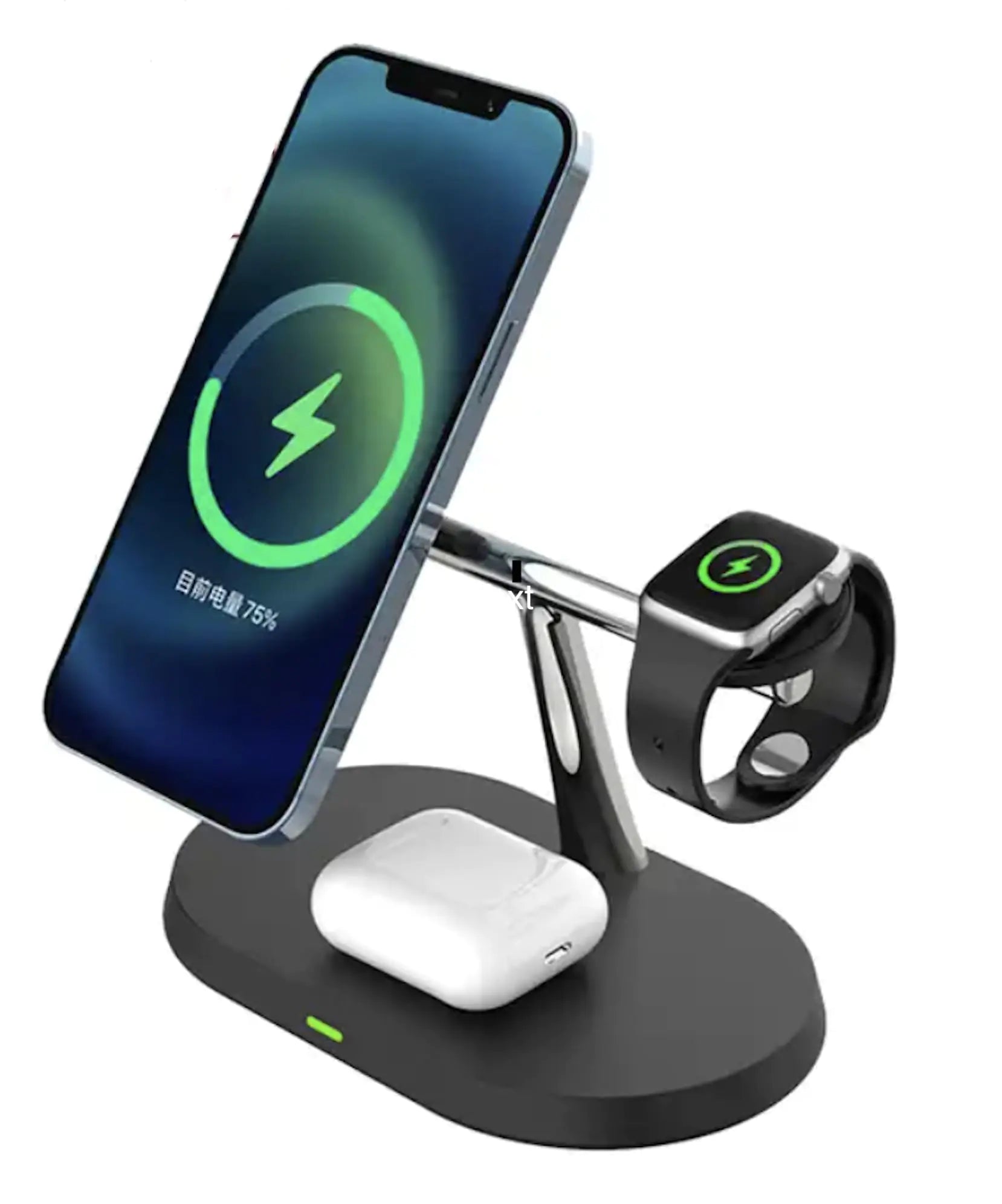 Supercharger Elite 3-in-1 Charger Stand for Magsafe: Magnetic Charging Station for iPhone 15/14/13/12 Pro Max/Plus/Mini - Apple Watch Ultra 2/Series 9/8/7/6/5/4/3