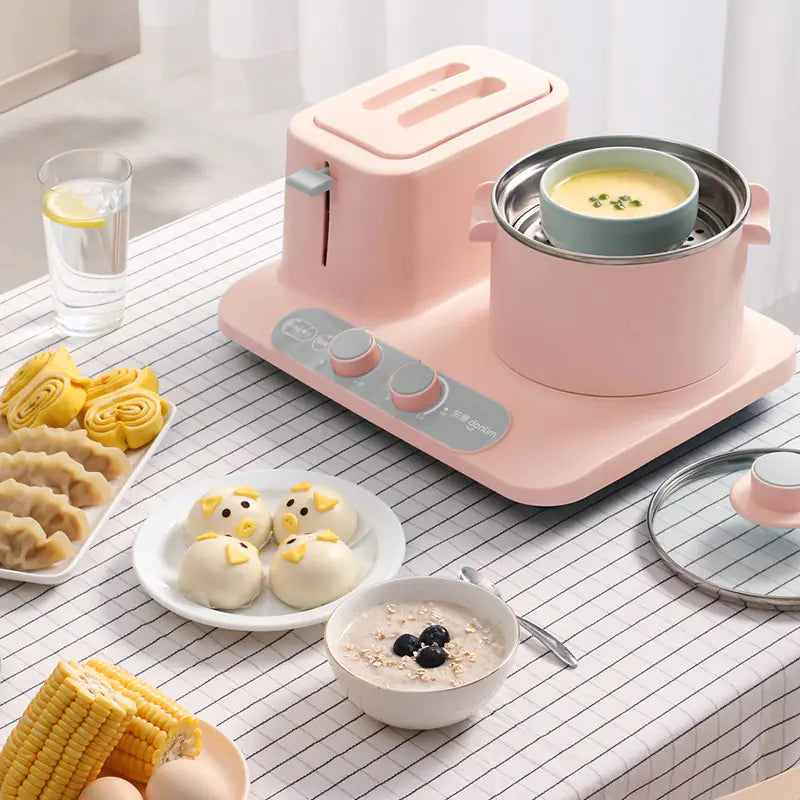 3-in-1 Breakfast Maker with Electric Cooking Pot