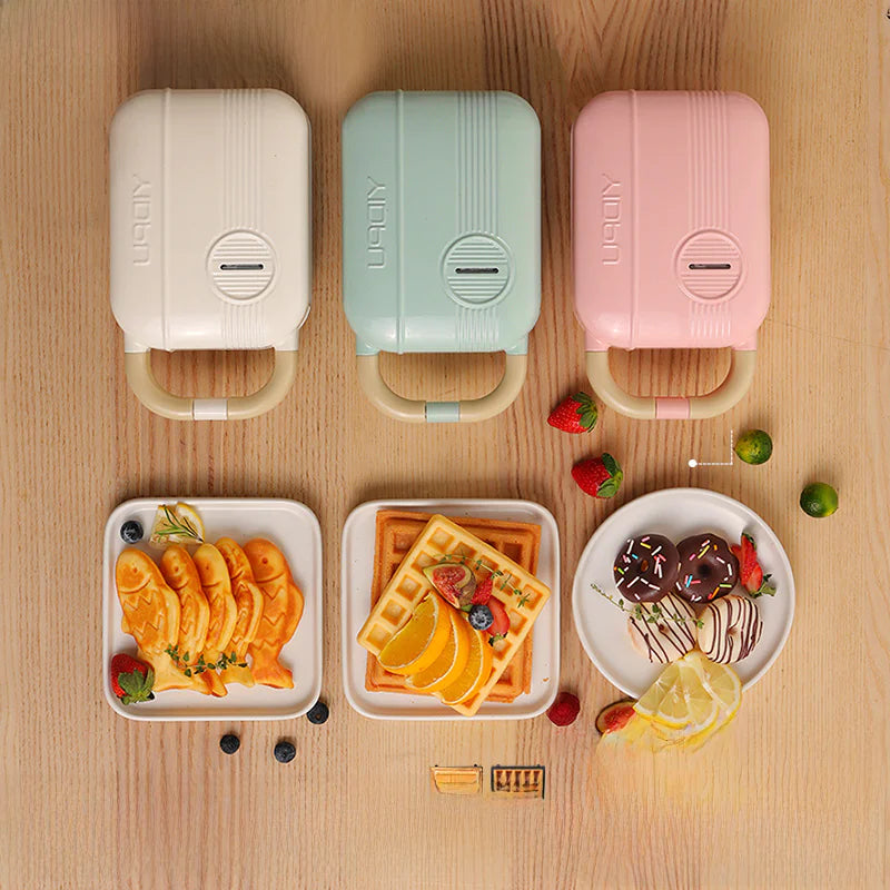 3-in-1 Breakfast Maker - Multifunctional Sandwich & Waffle Machine