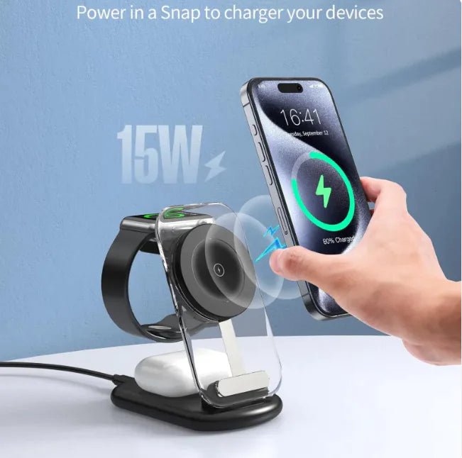 ClearFold 3-in-1 Magnetic Wireless Charger